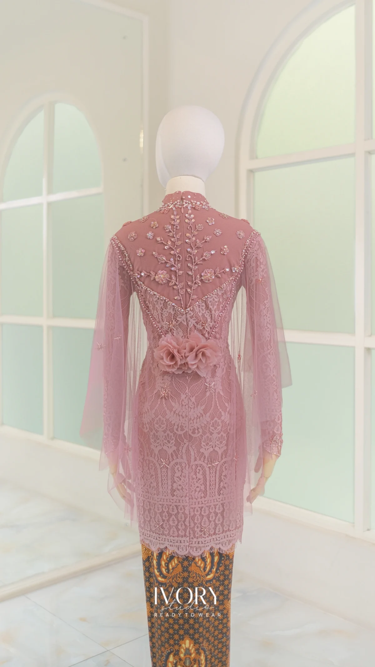 Marsala Cape Kebaya - Image 3