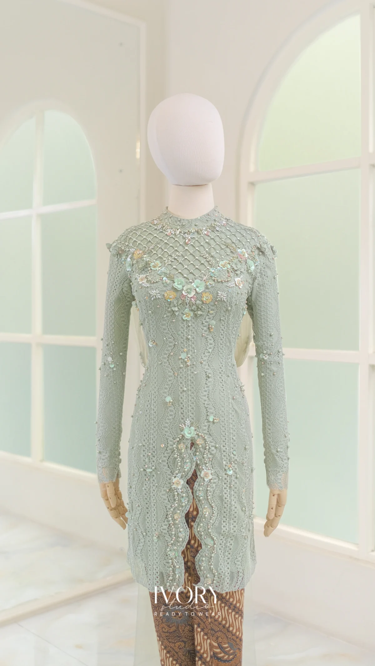 Sage Mesh Kebaya - Image 2