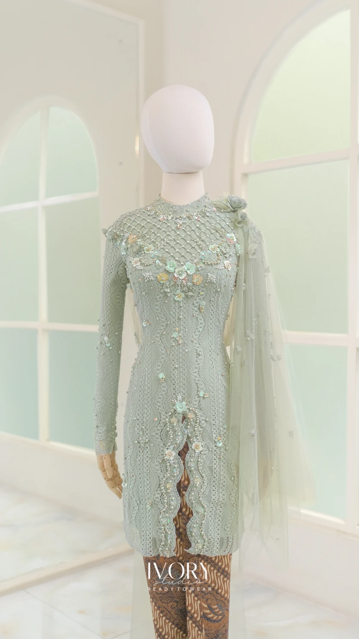 Sage Mesh Kebaya
