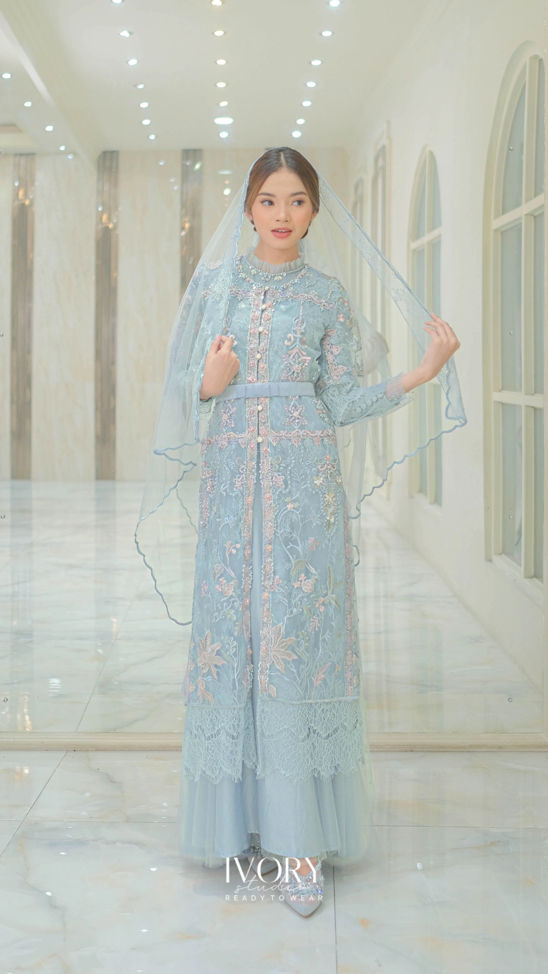 [Ready Stock] Poise | Stature Multiway Maxi Dress in Ice Blue - Image 3