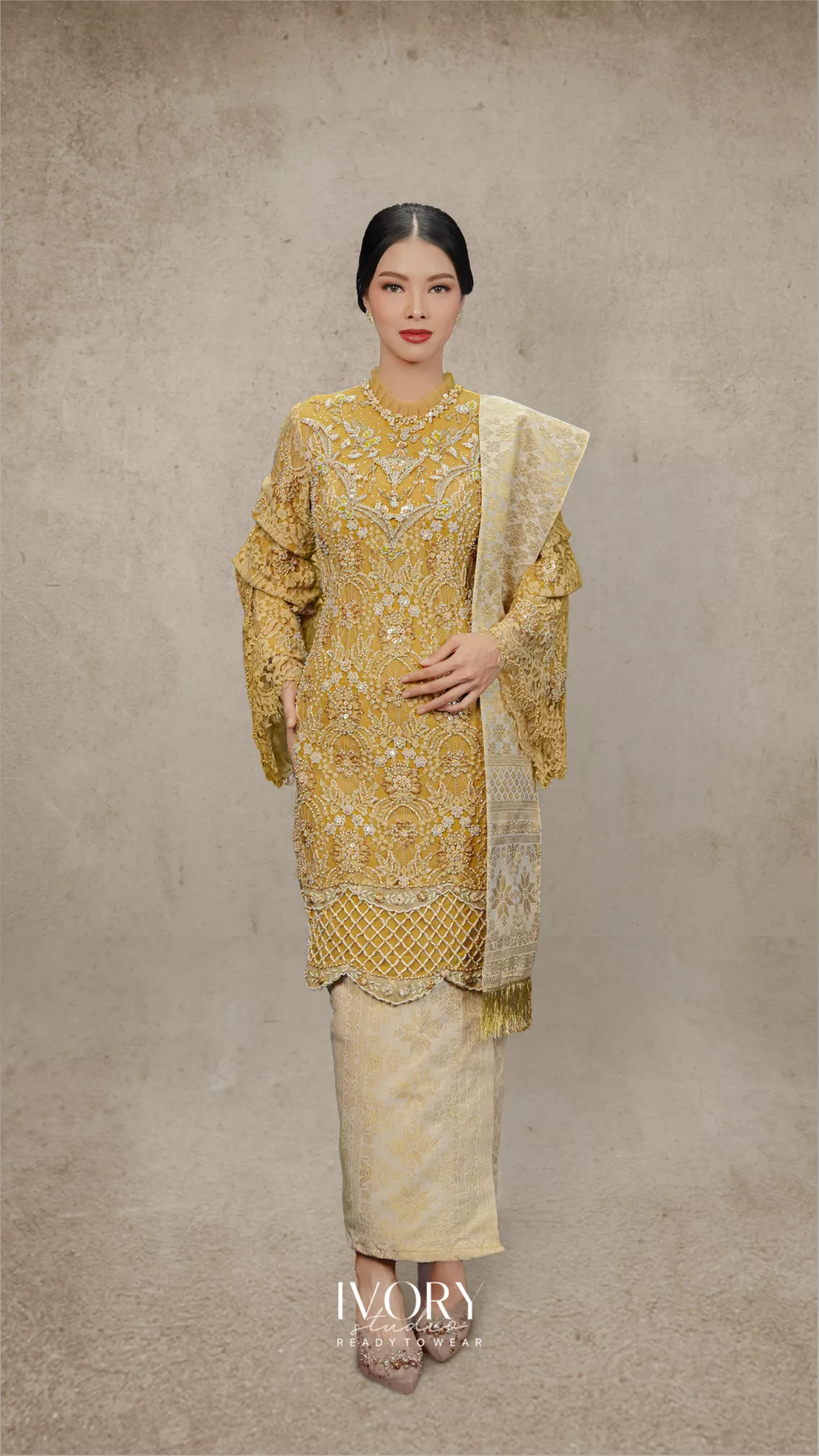 Bahtera | Nibung Primrose Yellow Baju Kurung