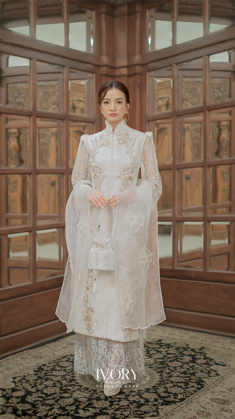 [Ready Stock] Dance in Harmony | Kutsa White Calla Lily Embroidery Dress