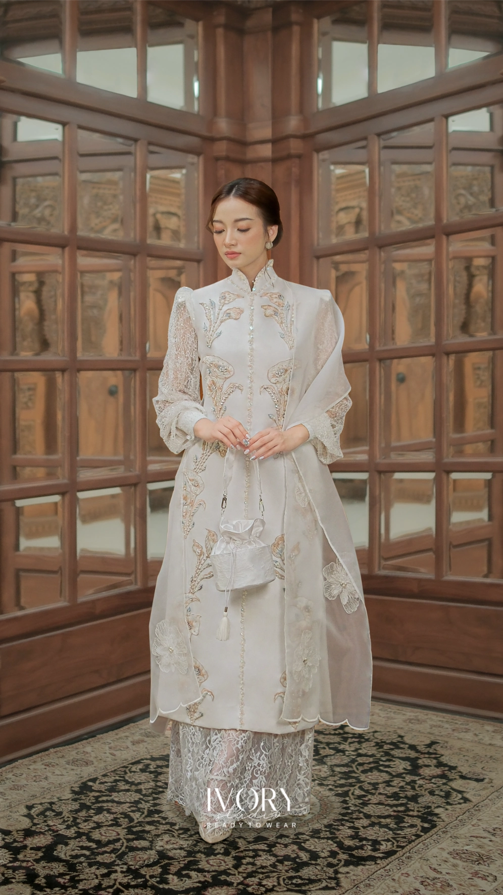 [Ready Stock] Dance in Harmony | Kutsa White Calla Lily Embroidery Dress - Image 2