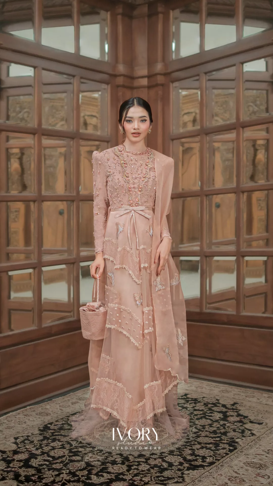 [Ready Stock] Dance in Harmony | Kalinka Rosegold Corset Dress - Image 2