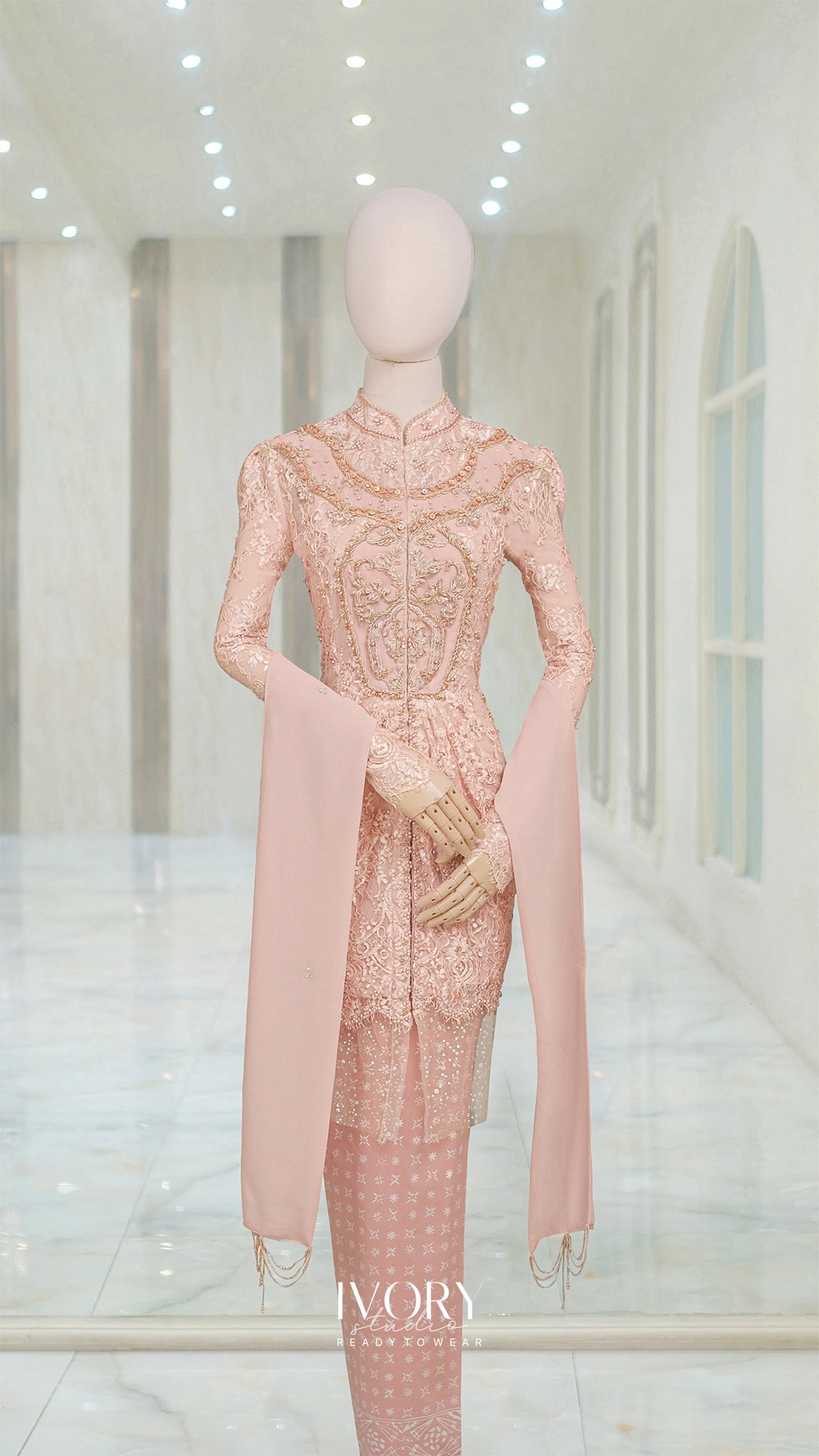 Tango Palazzo Garden Kebaya in Rosegold