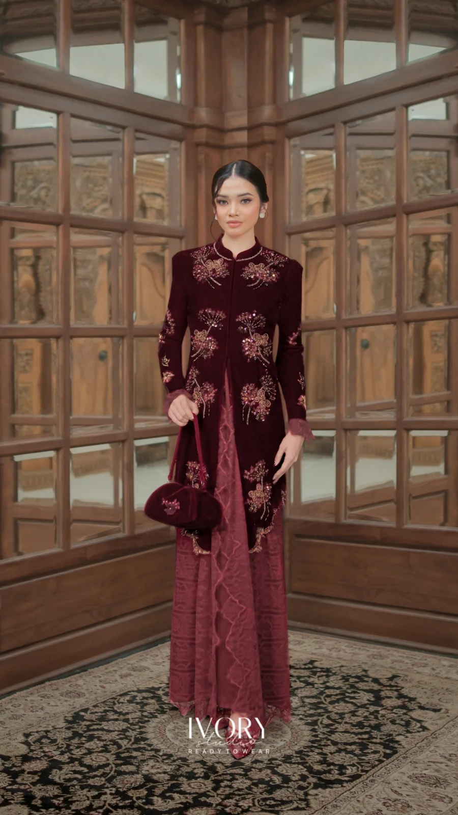 Dance in Harmony | Ranup Burgundy Dandelion Dress