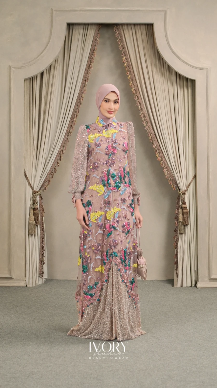 [Ready Stock] Touch of Remedy | Marguerite Topper Petal Dress in Mauve