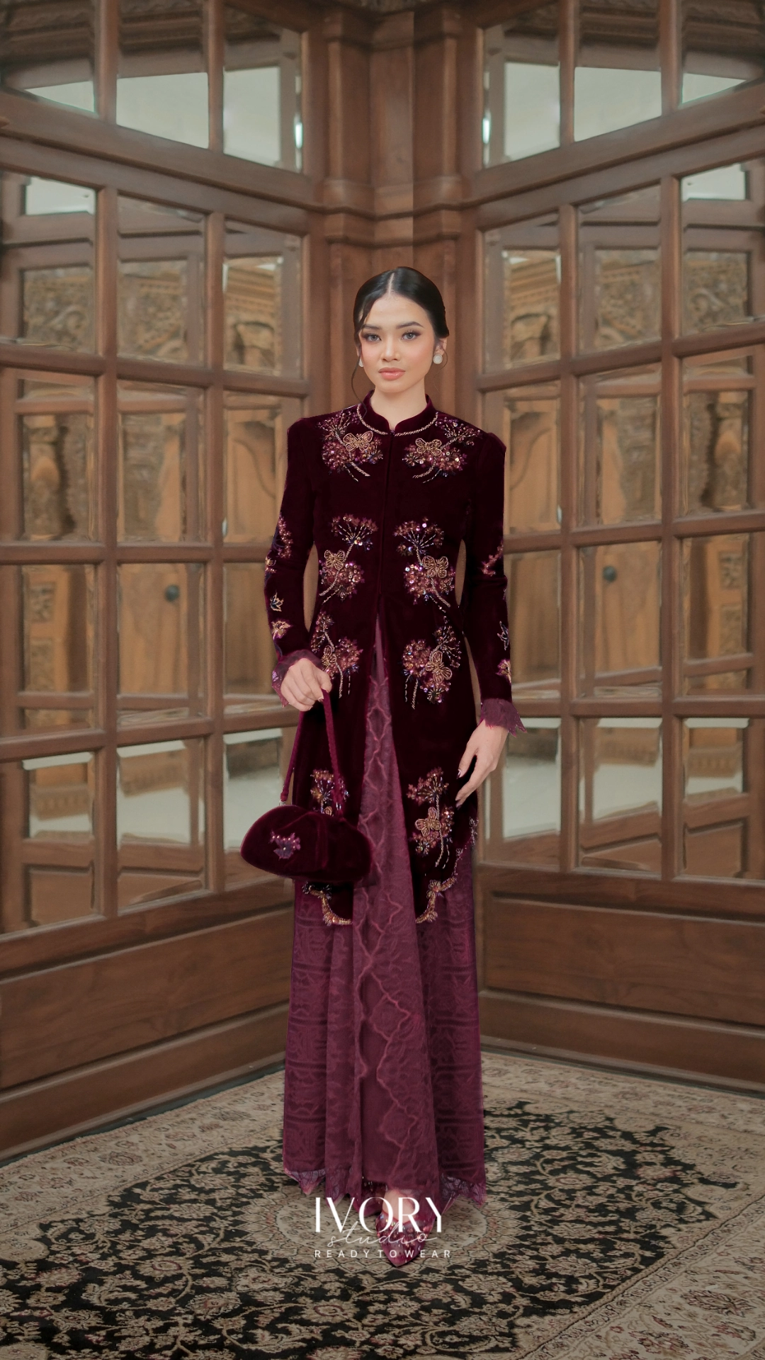 Dance in Harmony | Ranup Burgundy Dandelion Dress