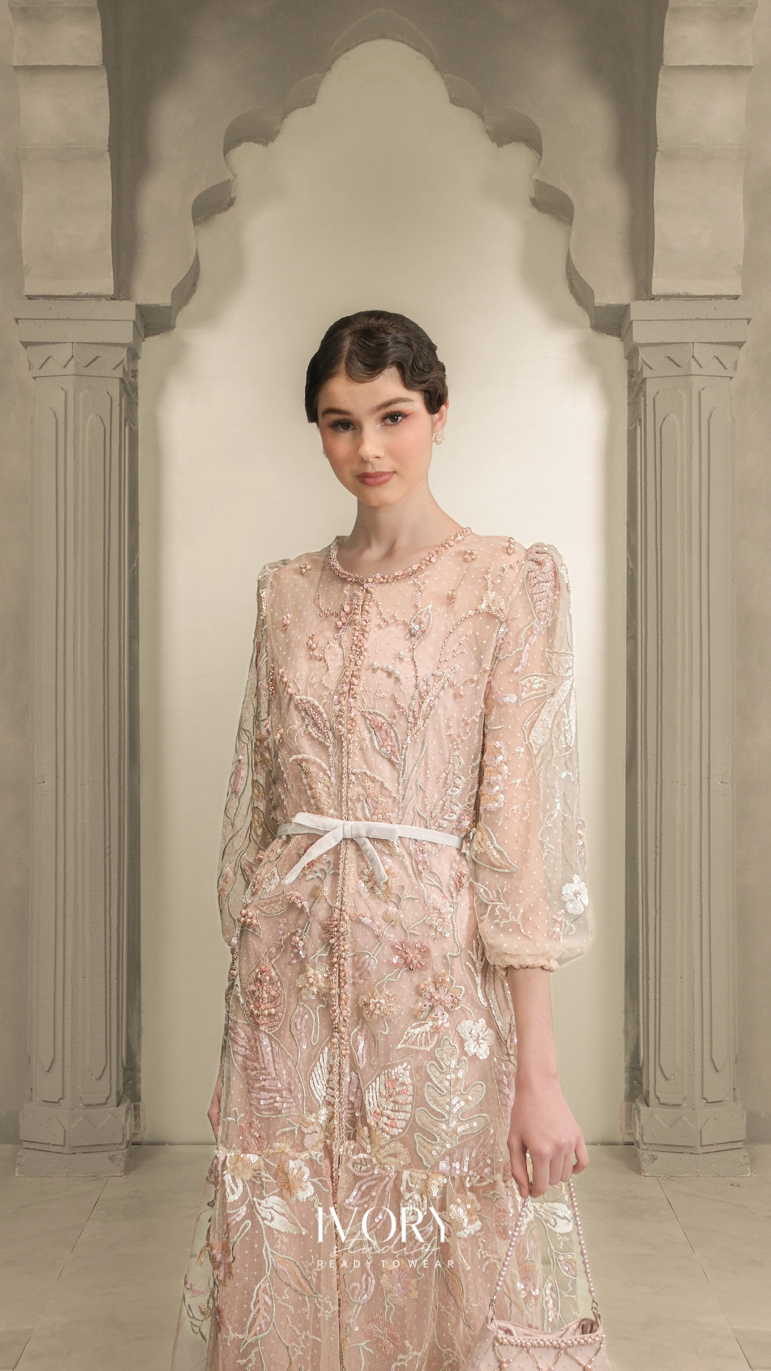 Prasatti | Nara Garden Dress in Powder Pink - Image 2