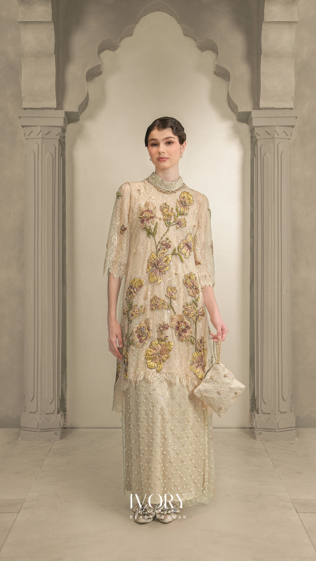 Prasatti | Palma Florecen Dress in Beige