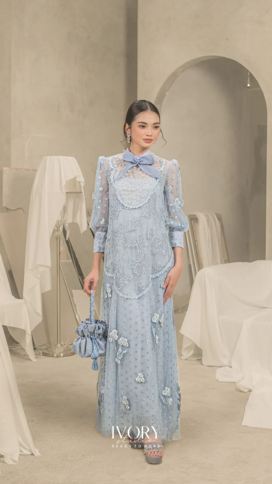 Briselle Eve Dress in Periwinkle Blue