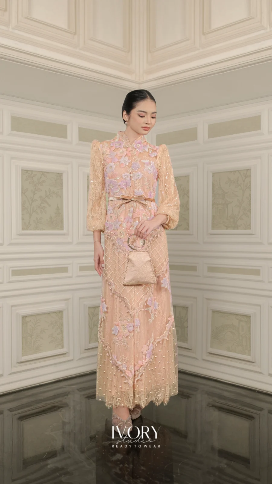 Vice Versa | River of Fragrance Dress in Rosegold