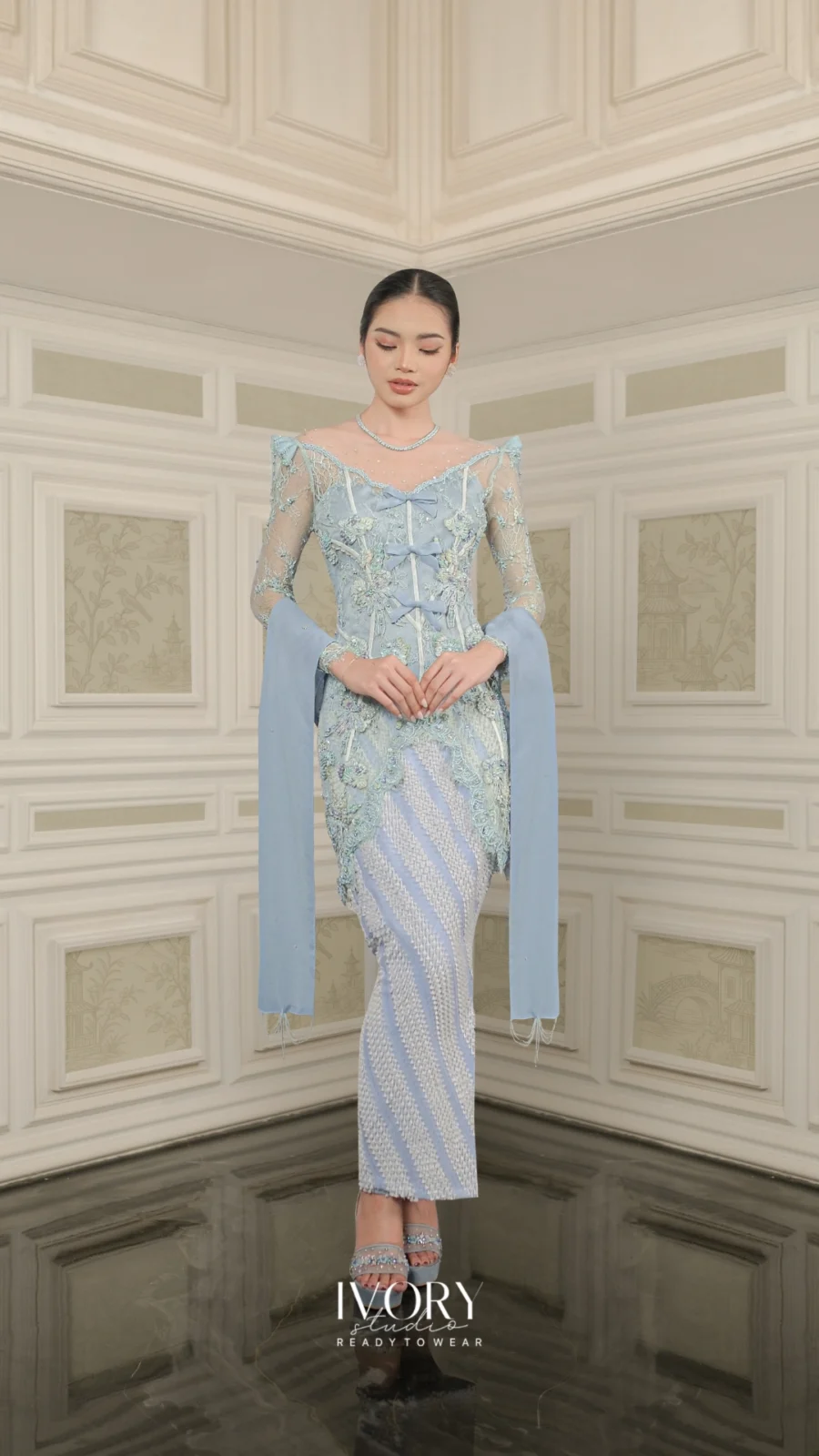 Vice Versa | Path of Petals Kebaya in Periwinkle