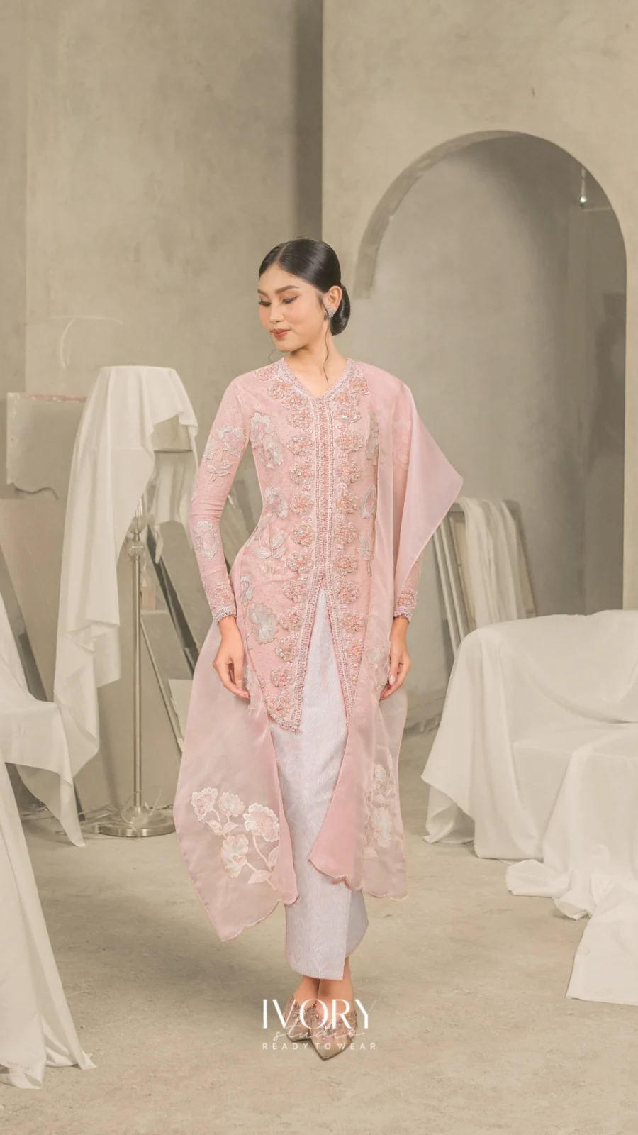 Through the Ages | Seroja Kebaya Encim Powder Pink