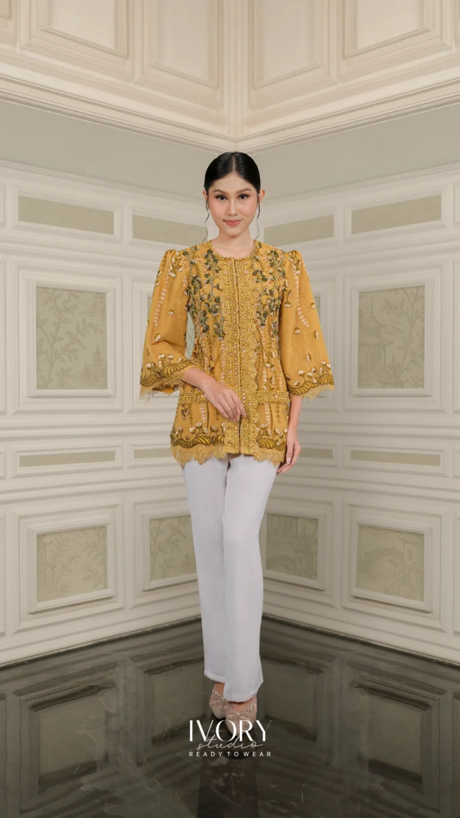 [Ready Stock] Alma of Lotuna Blouse in Mustard