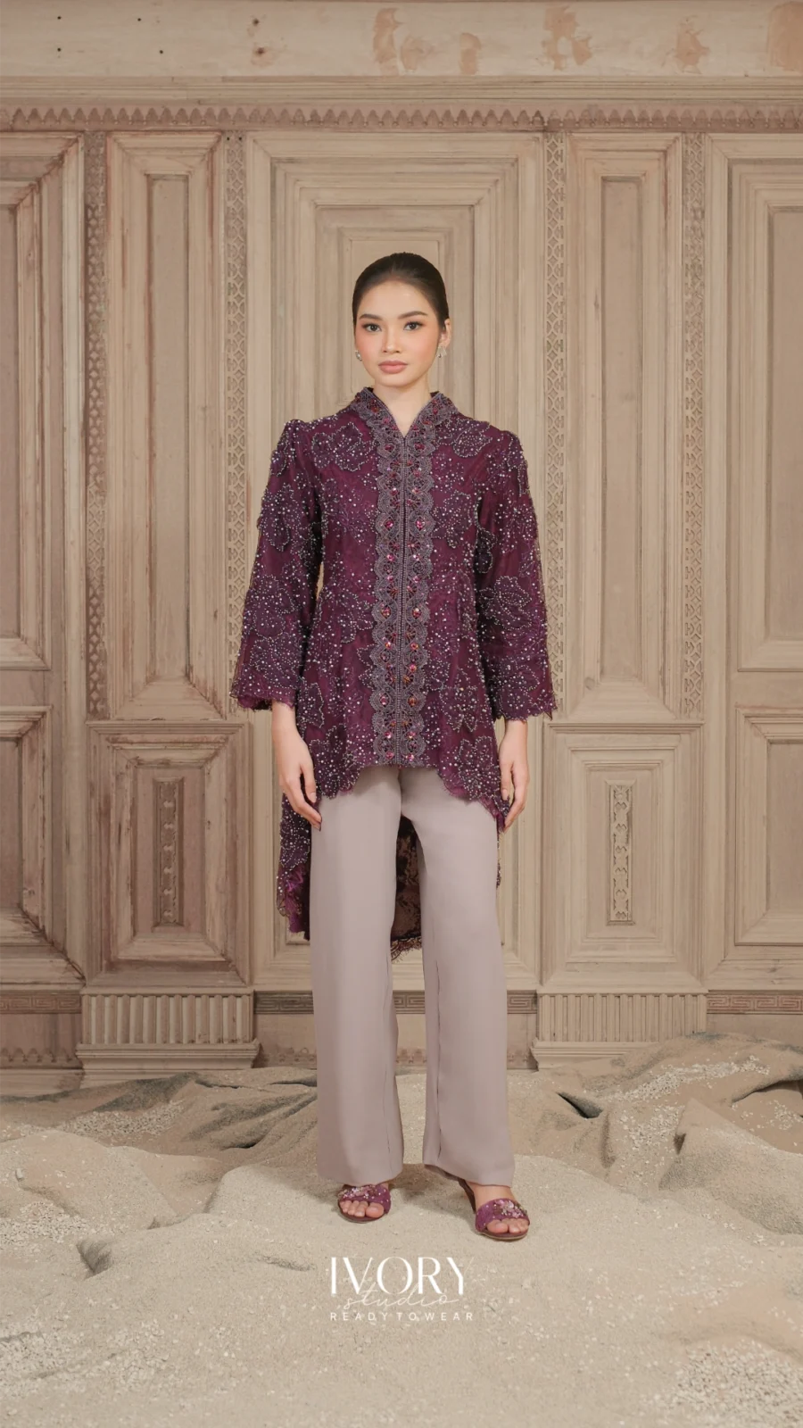 Miles & Moments | Dentelle of Fleur Blouse in Plum