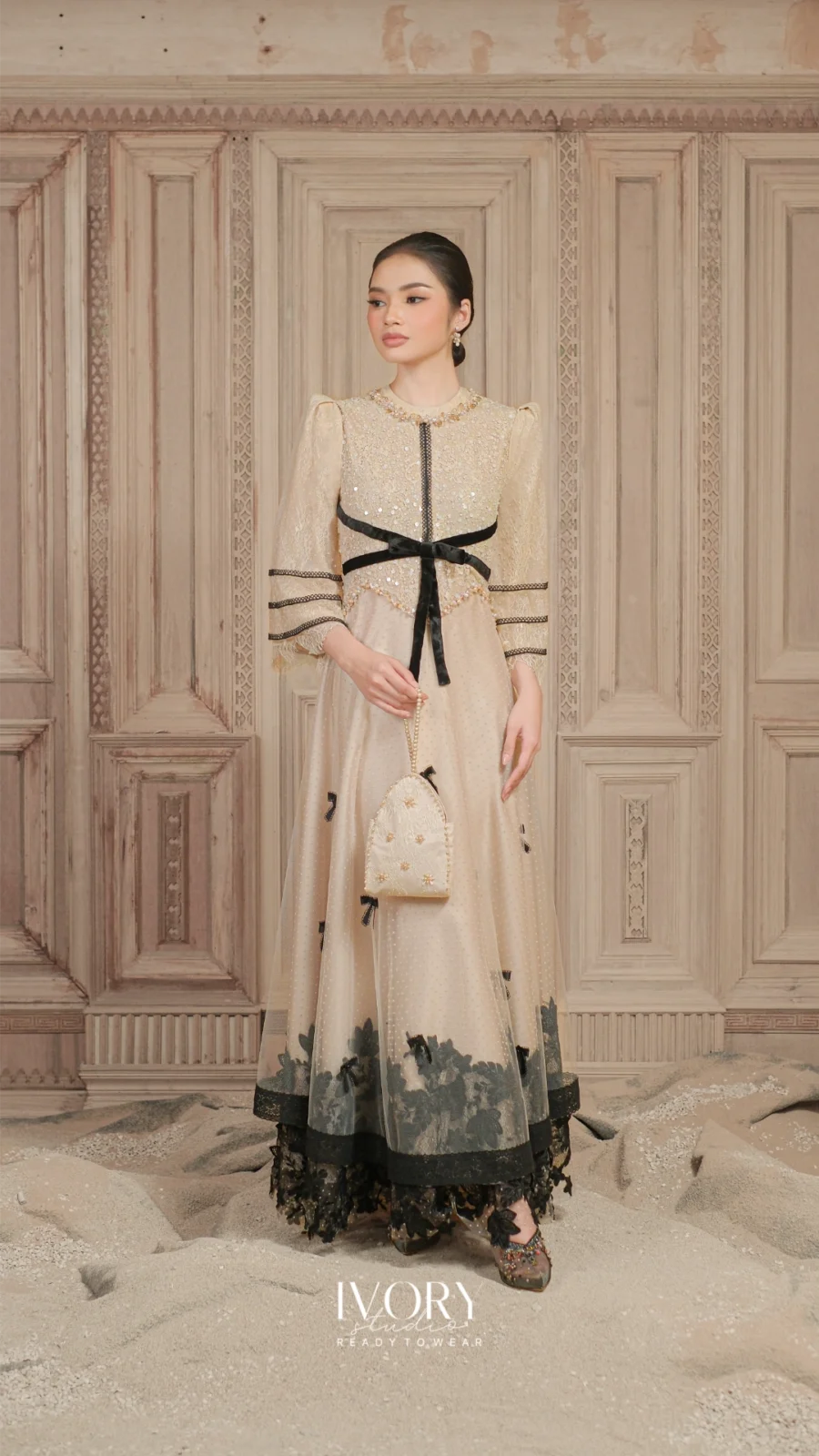 Miles & Moments | Floare of Visage Dress in Beige