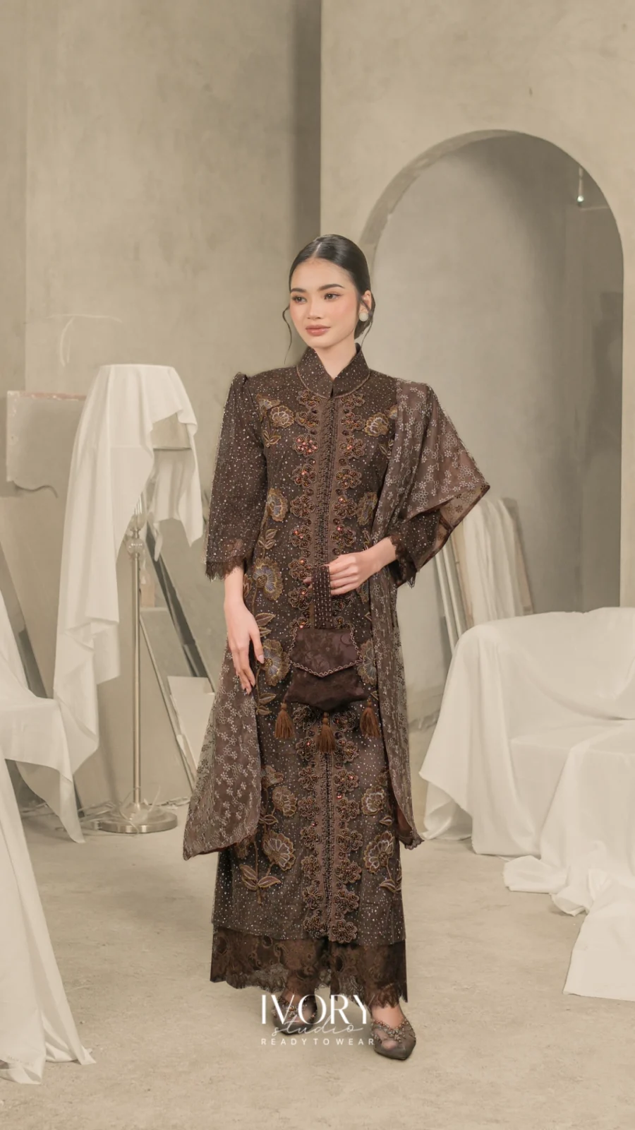 Prasatti | Shasha Lule Dress in Coffee Bean