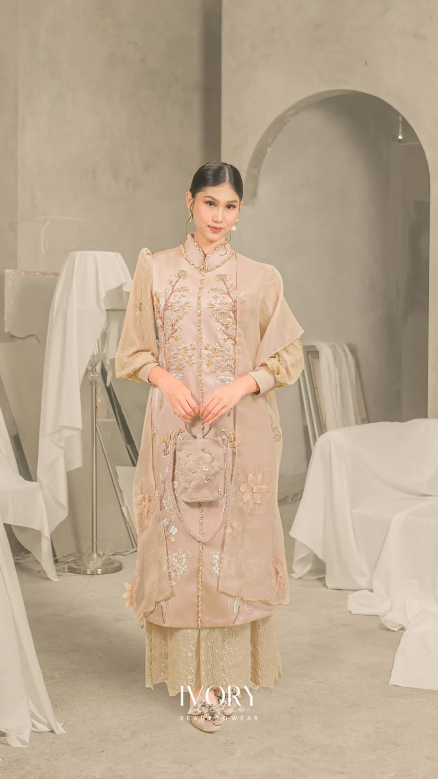Prasatti | Bell Plummery Dress in Bronze