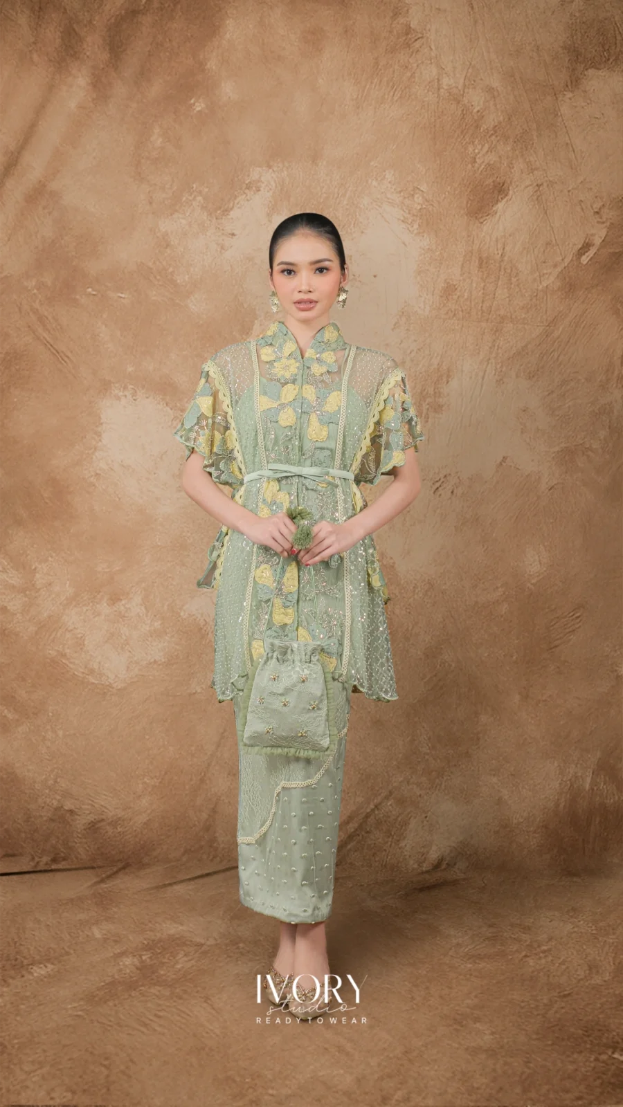 [Ready Stock] Sailong | Gamale Baju Bodo Style Dress in Sage