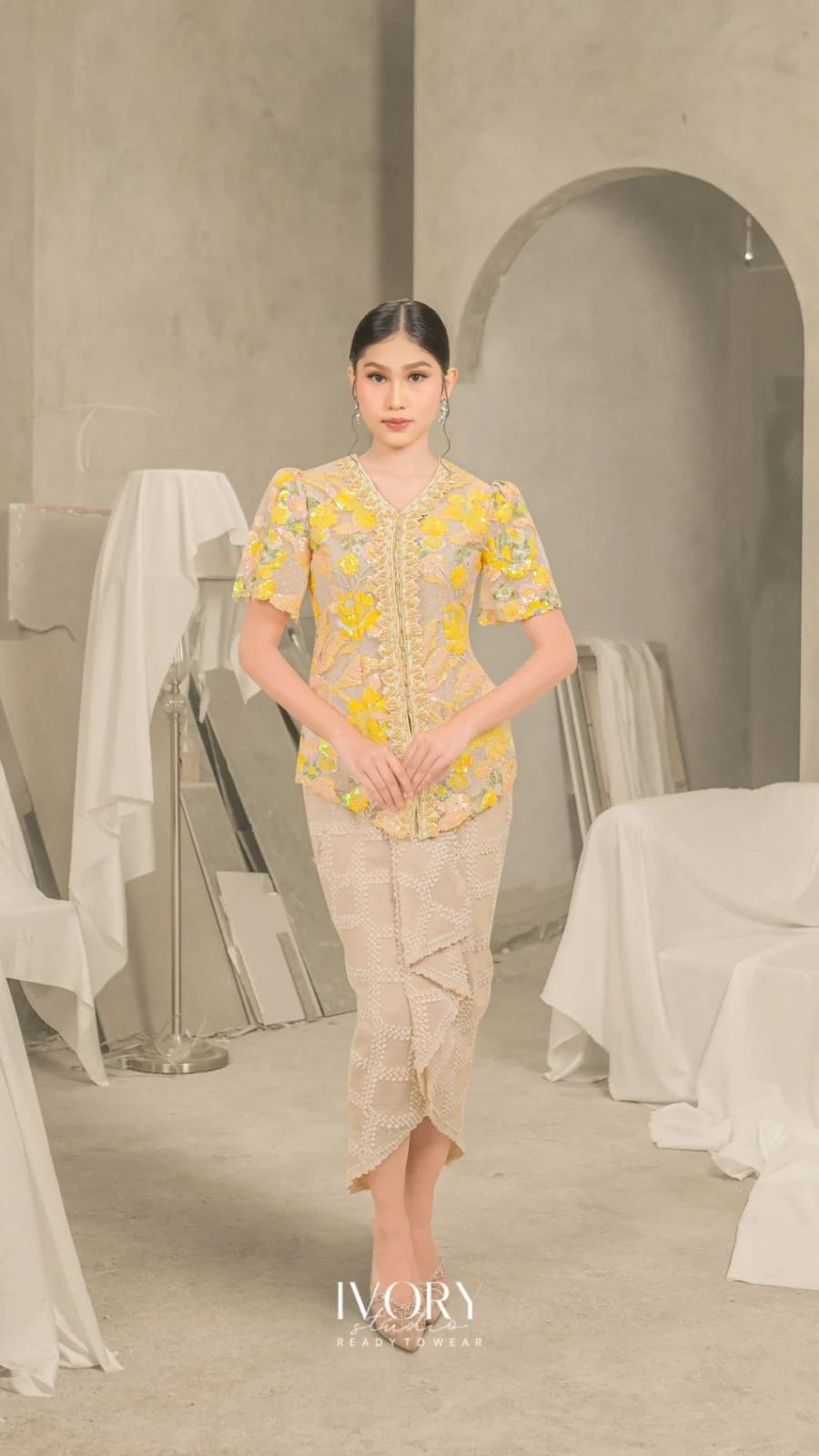 Serafina Shai Kebaya in Irish Yellow