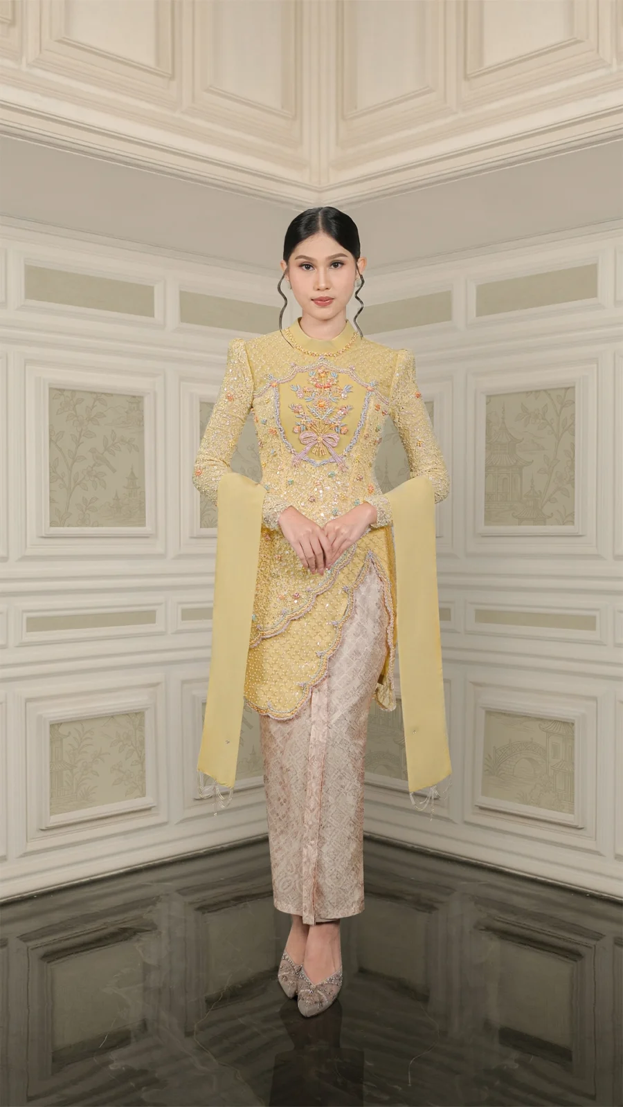 Vice Versa | The Lucent Carmella Kebaya in Irish Yellow