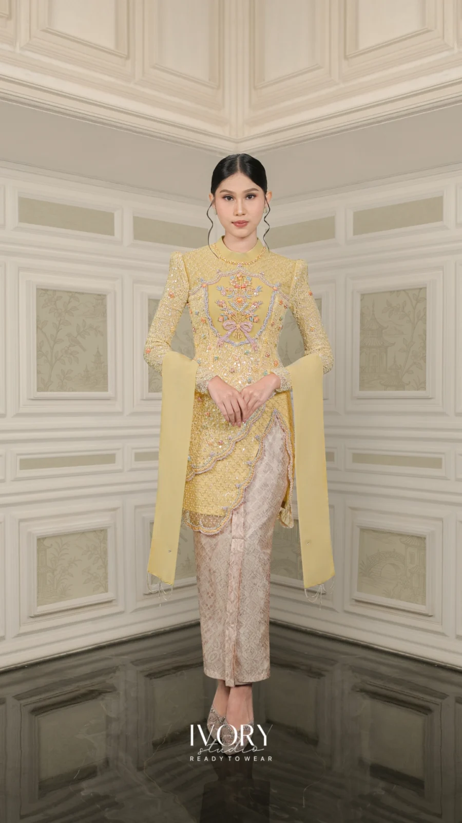 Vice Versa | The Lucent Carmella Kebaya in Irish Yellow