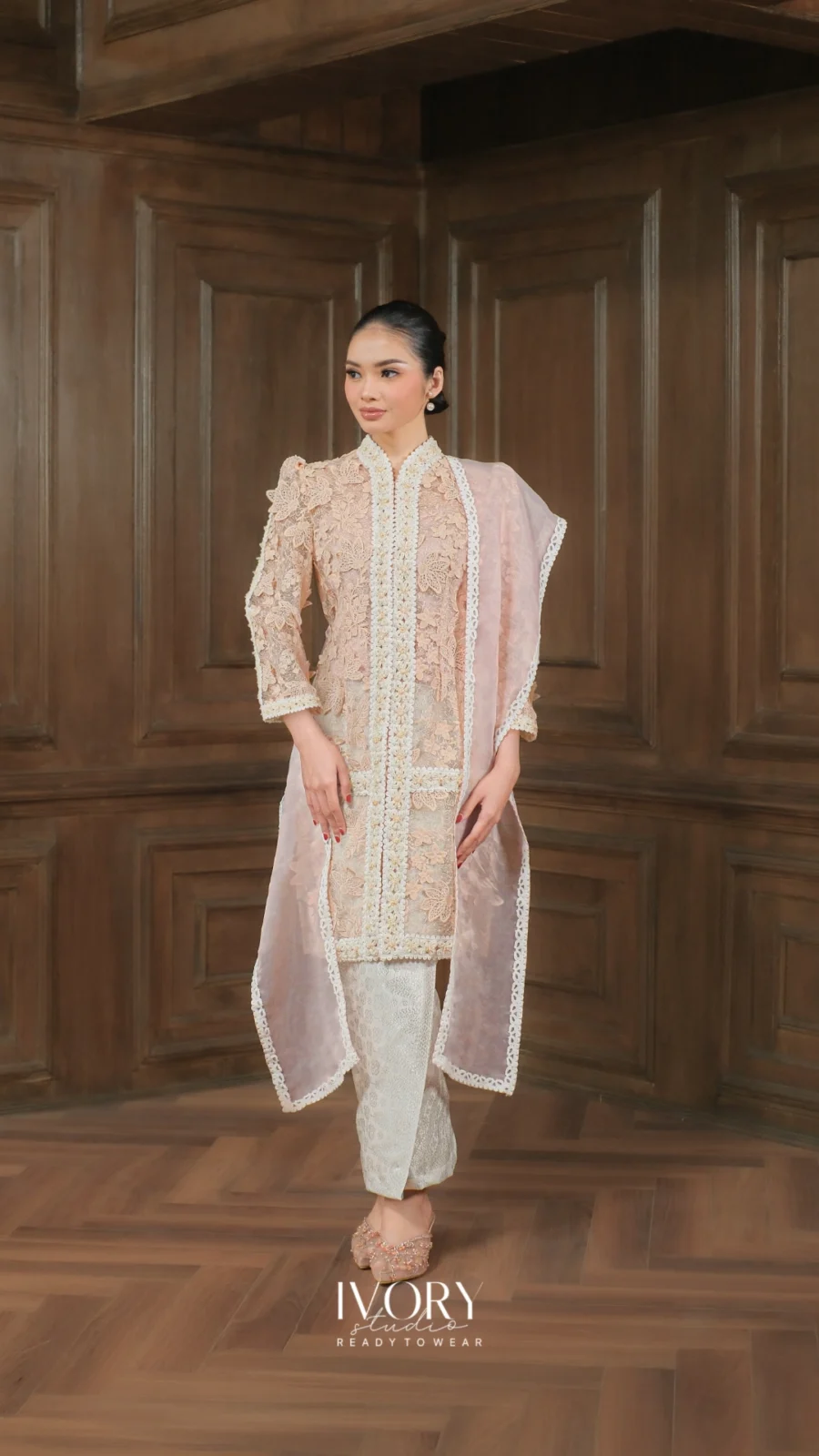 Make Classic Great Again | Bian Blossom Dew Labuh Kebaya in Powder Pink