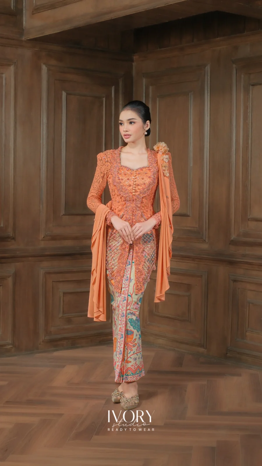 Make Classic Great Again | Bidari Evermore Kutubaru Kebaya in Apricot
