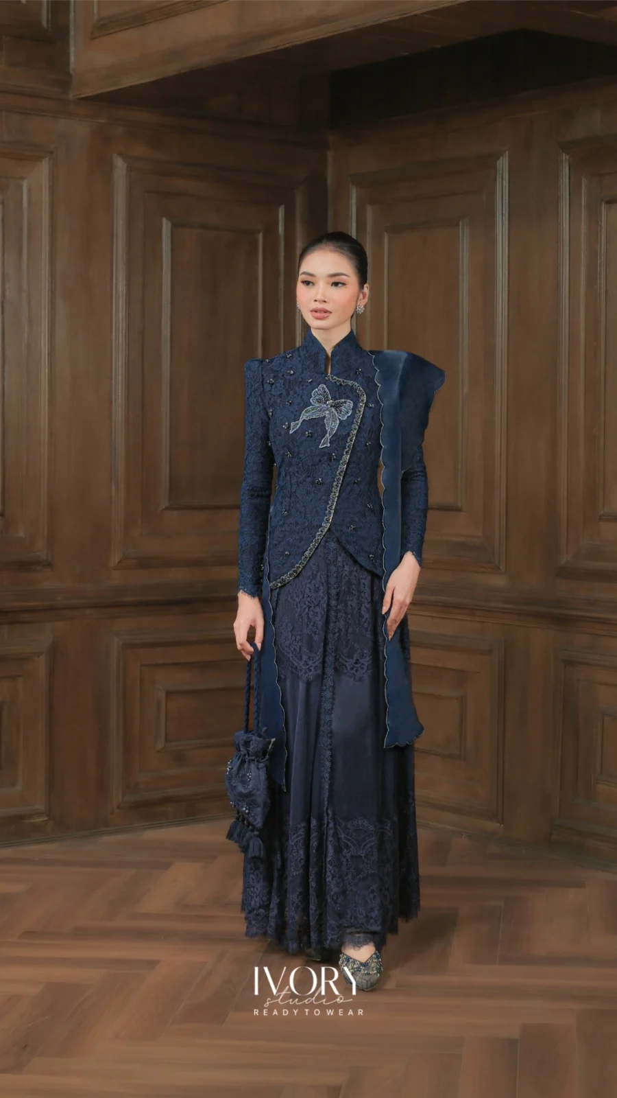 [Ready Stock] Make Classic Great Again | Gendhis Janggan Dress in Navy