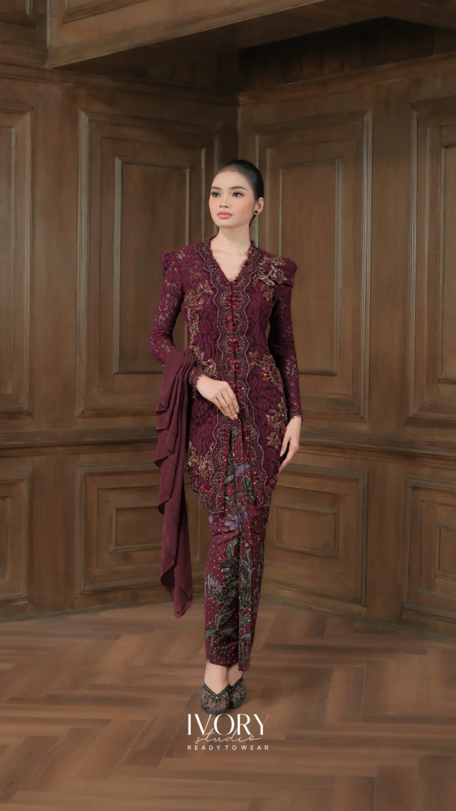 Make Classic Great Again | Melasti Bougenville Kartini Kebaya in Plum