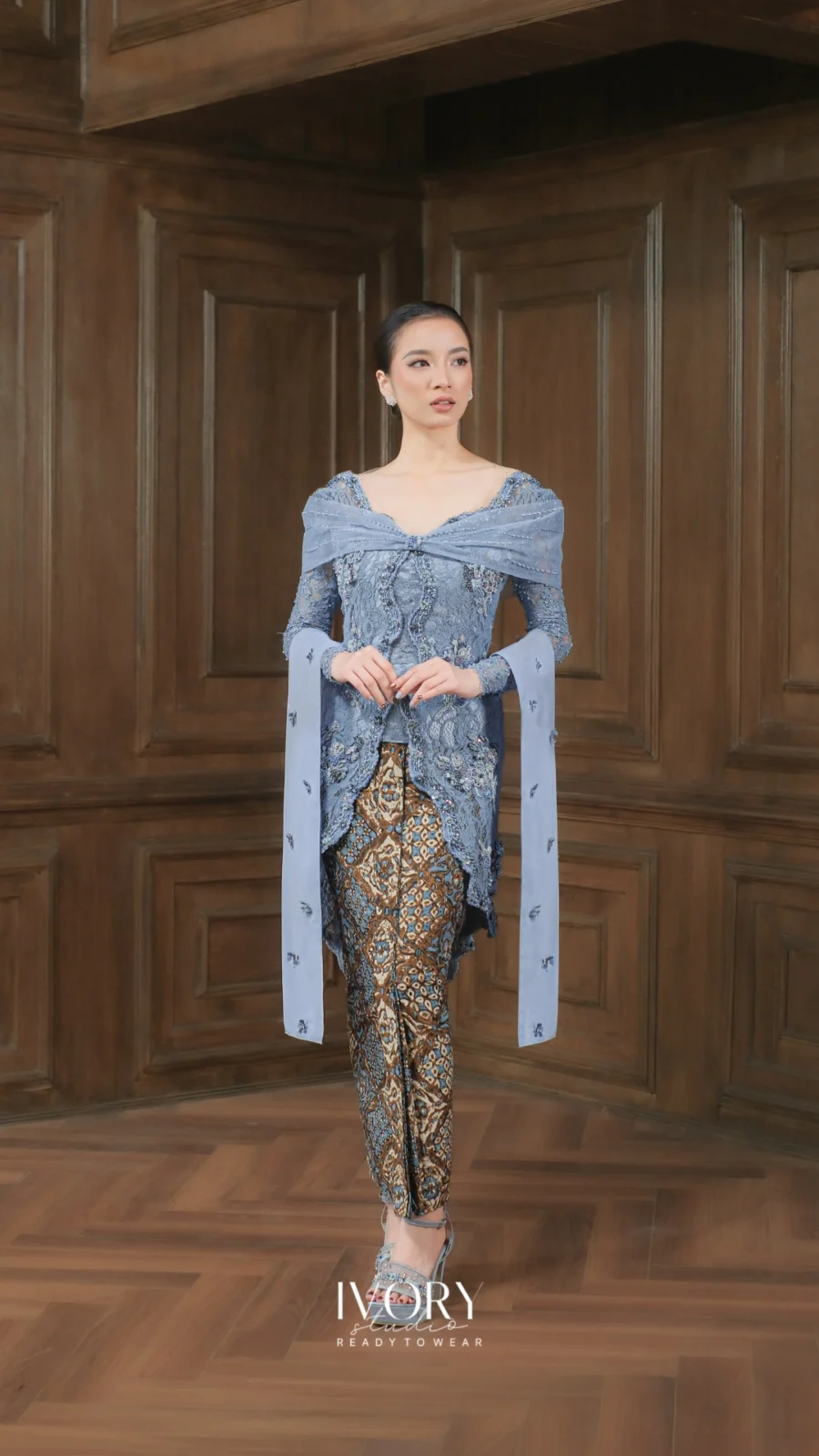 Make Classic Great Again | Melawi Petalsurge Kebaya Encim in Dust Blue