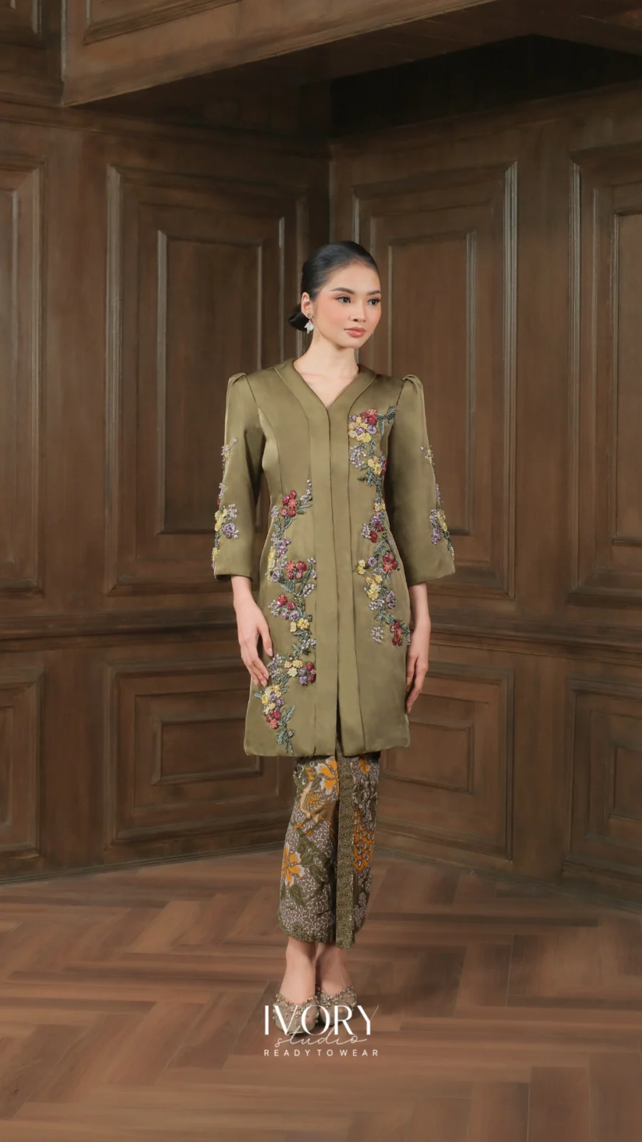 Make Classic Great Again | Pengilon Floret Prairie Kebaya in Olive