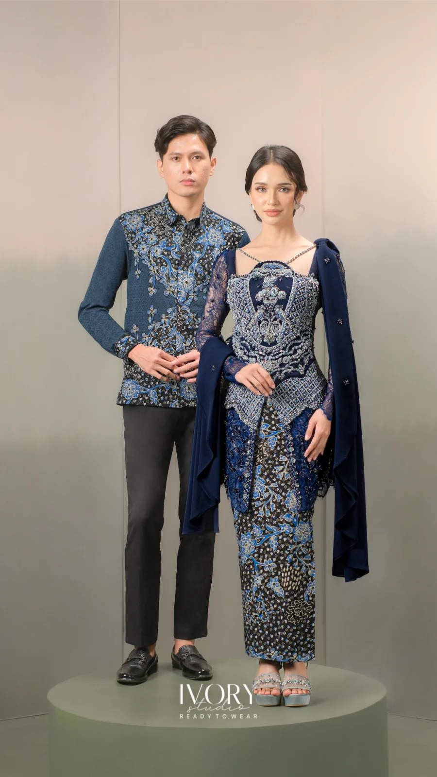 Anyaman Hikayat | Kisah Tangkuban Perahu Kebaya in Navy Couple Look