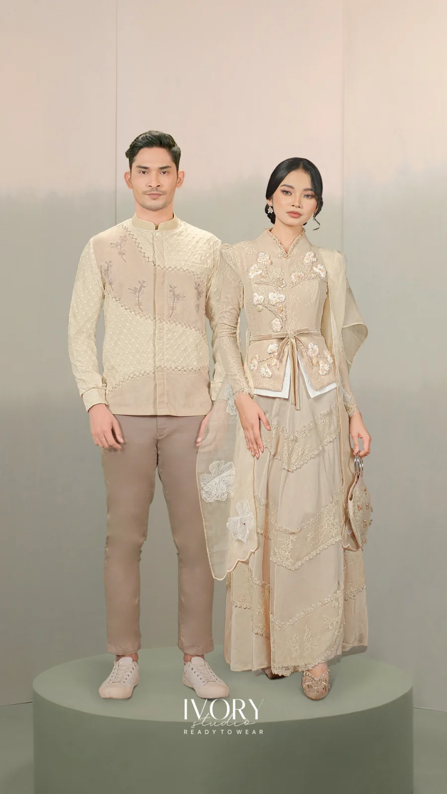 Vice Versa | Cotton Upon the Wind Dress in Beige Couple Look