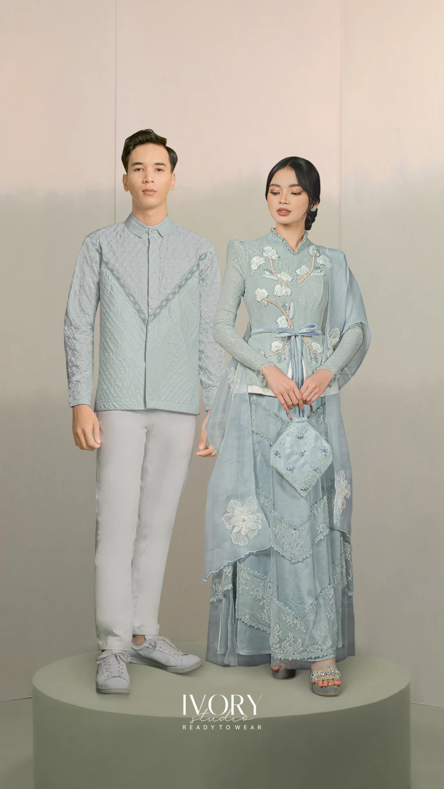 Vice Versa | Cotton Upon the Wind Dress in Ice Blue Couple Look