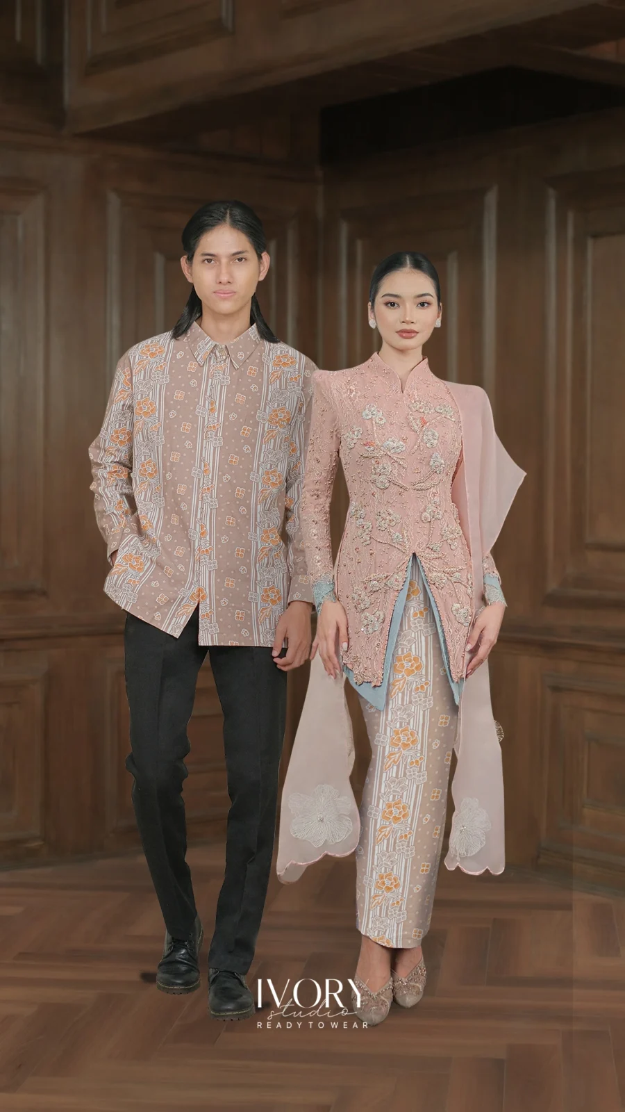 Vice Versa | Cotton Upon the Wind Kebaya in Powder Pink Couple Look