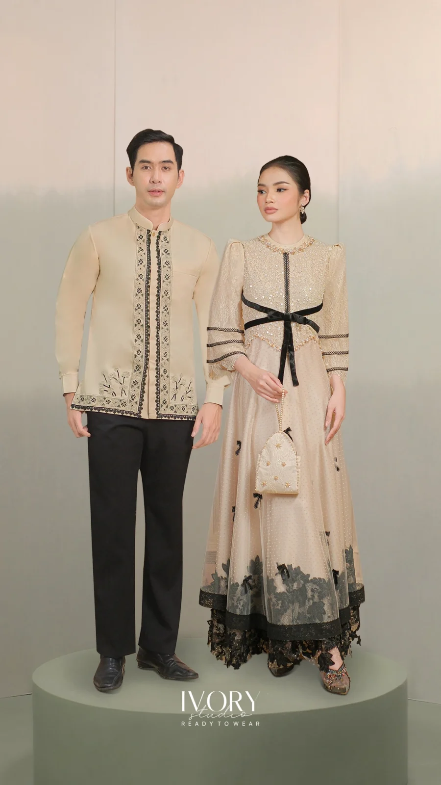 Miles & Moments | Floare of Visage Dress in Beige Couple Look