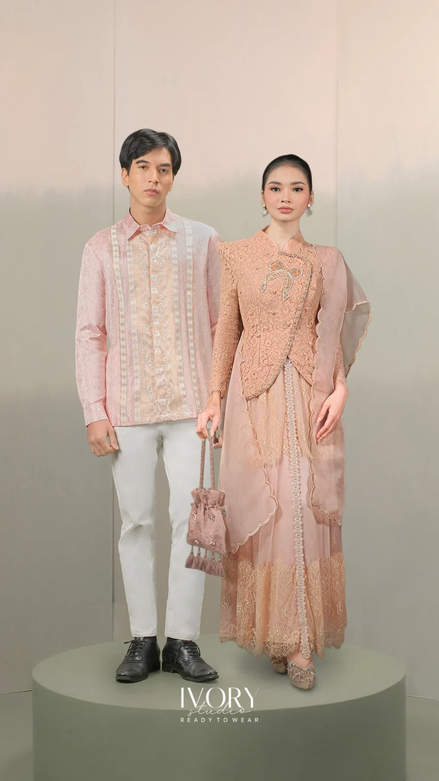 Make Classic Great Again | Gendhis Janggan Dress in Rosegold Couple Look