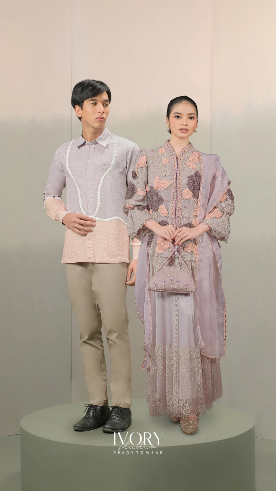 Sailong | Nillang Dress in Mauve Couple Look