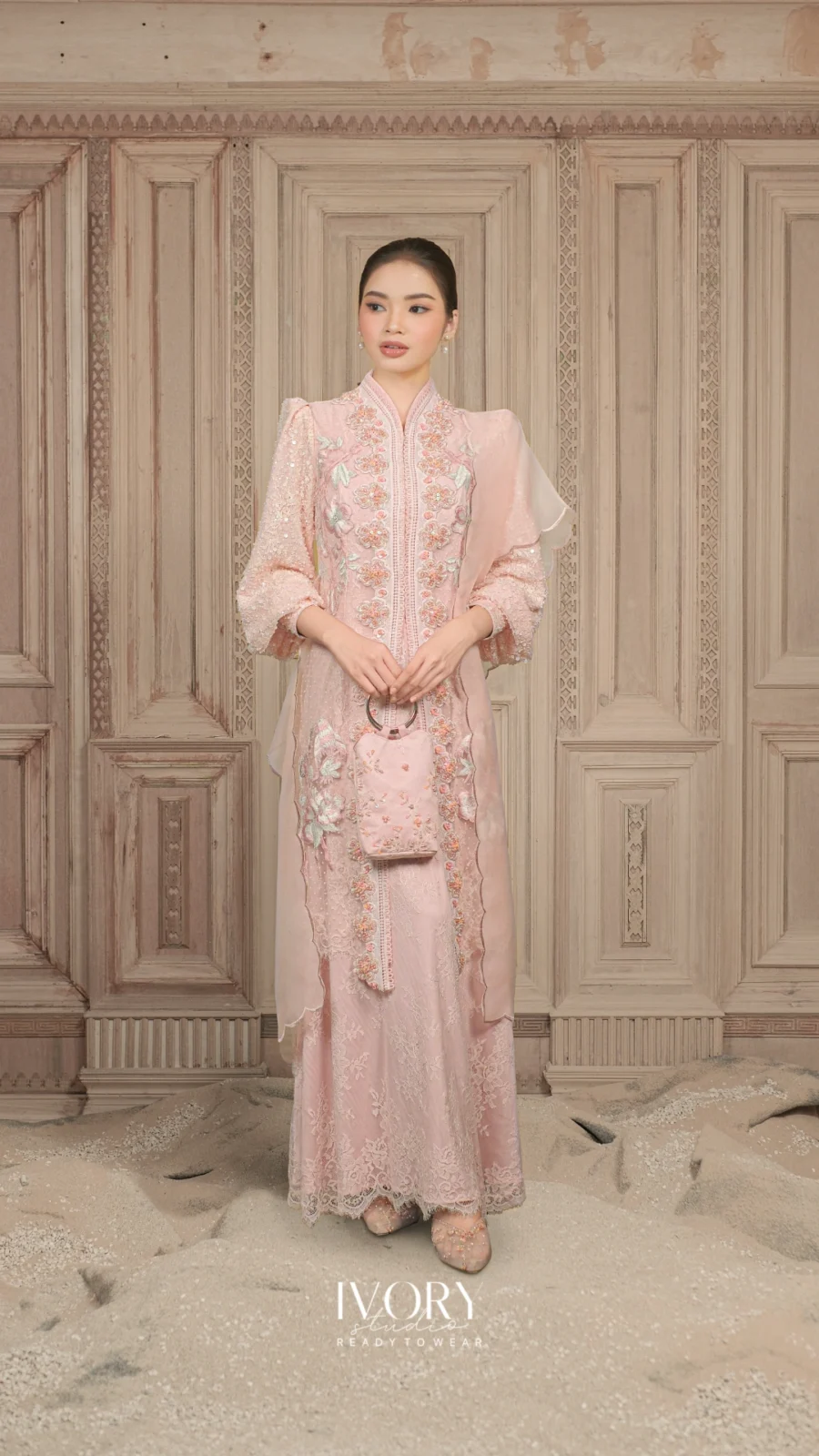 [Ready Stock] Miles & Moments | Voice of Lacelia Dress in Powder Pink