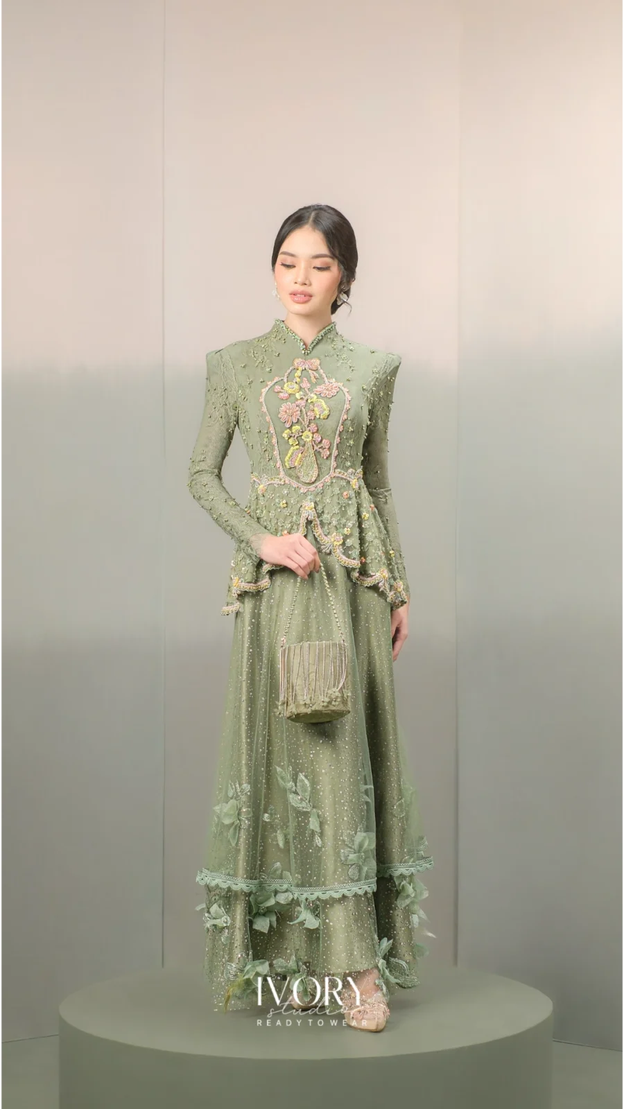 Anyaman Hikayat | Kisah Batu Menangis Dress in Olive