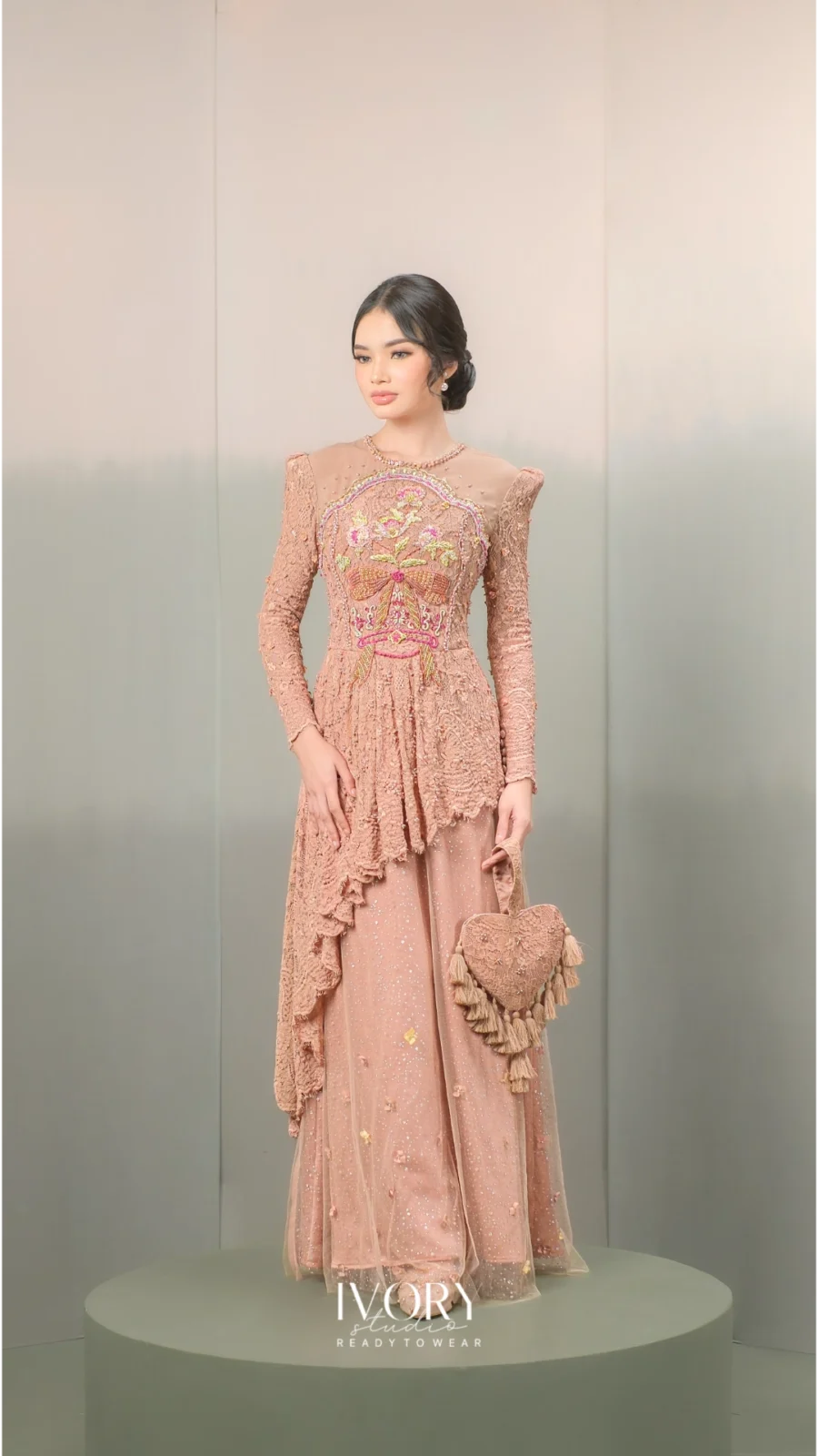 Anyaman Hikayat | Kisah Putri Gading Cempaka Dress in Apricot