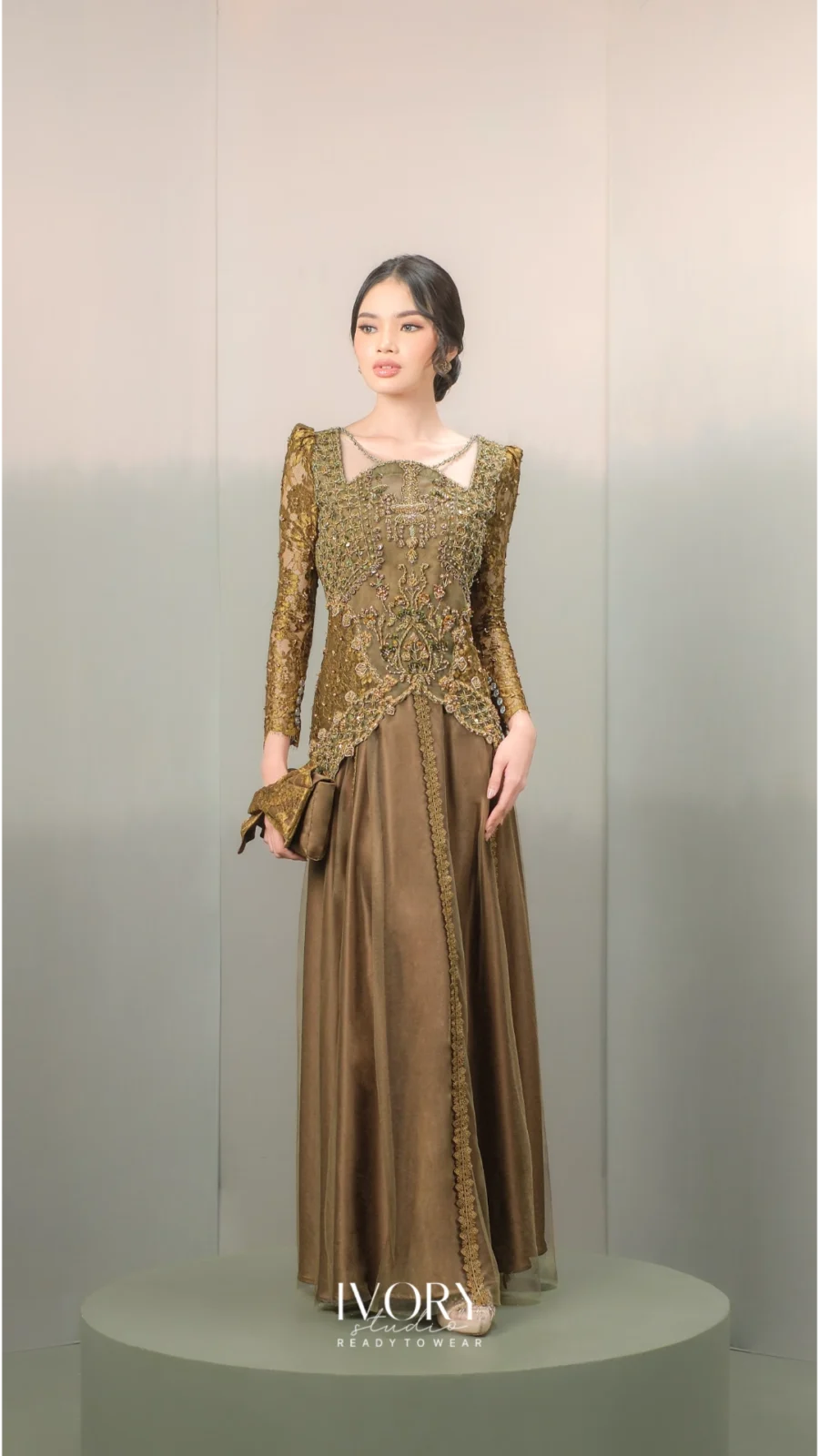 Anyaman Hikayat | Kisah Putri Hijau Dress in Amber Green
