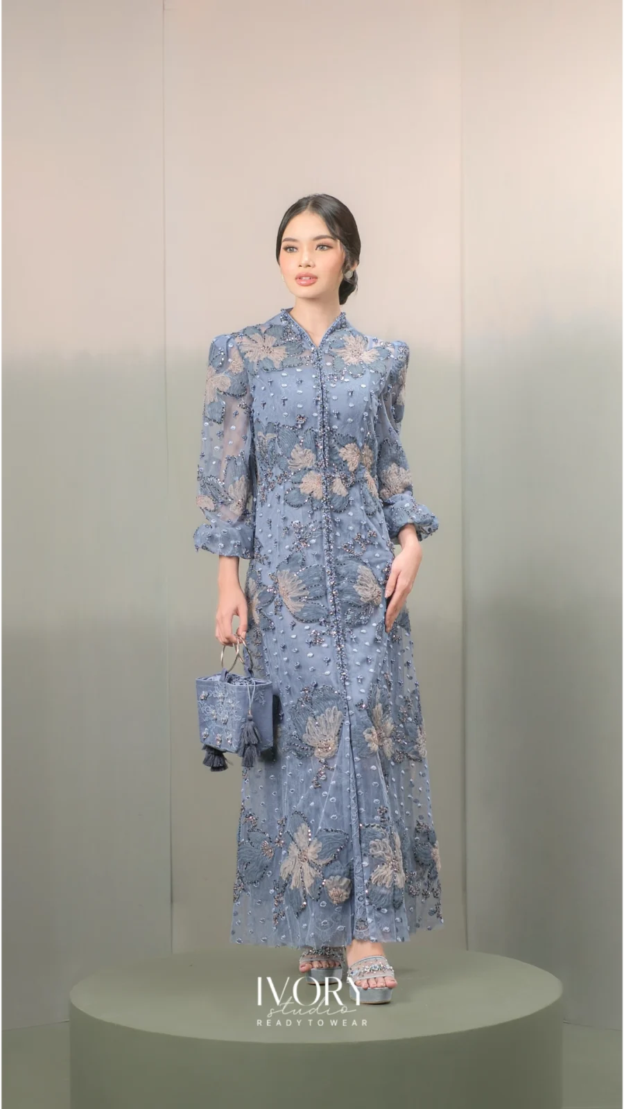 Anyaman Hikayat | Kisah Raja Gagak & Putri Napal Melintang Dress in Cerulean Blue