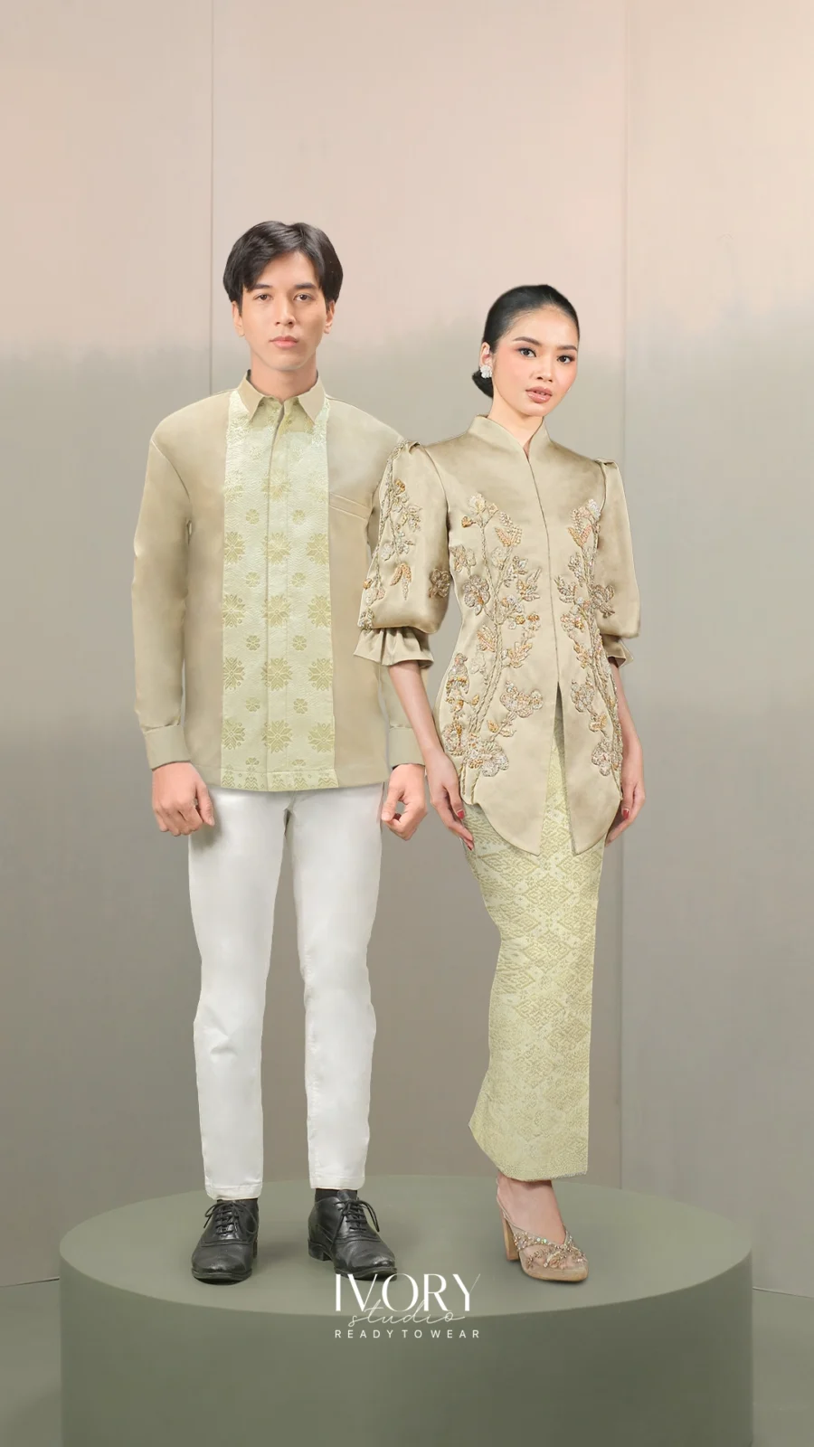 Make Classic Great Again | Sawarna Tendertwine Kebaya in Champagne Couple Look