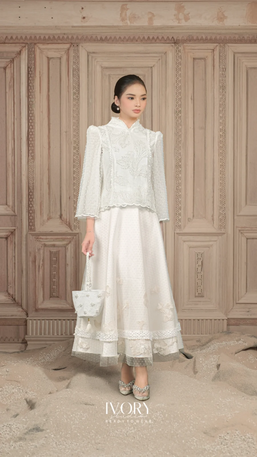 Miles & Moments | Frostbloom of Cycle Top & Skirt in White