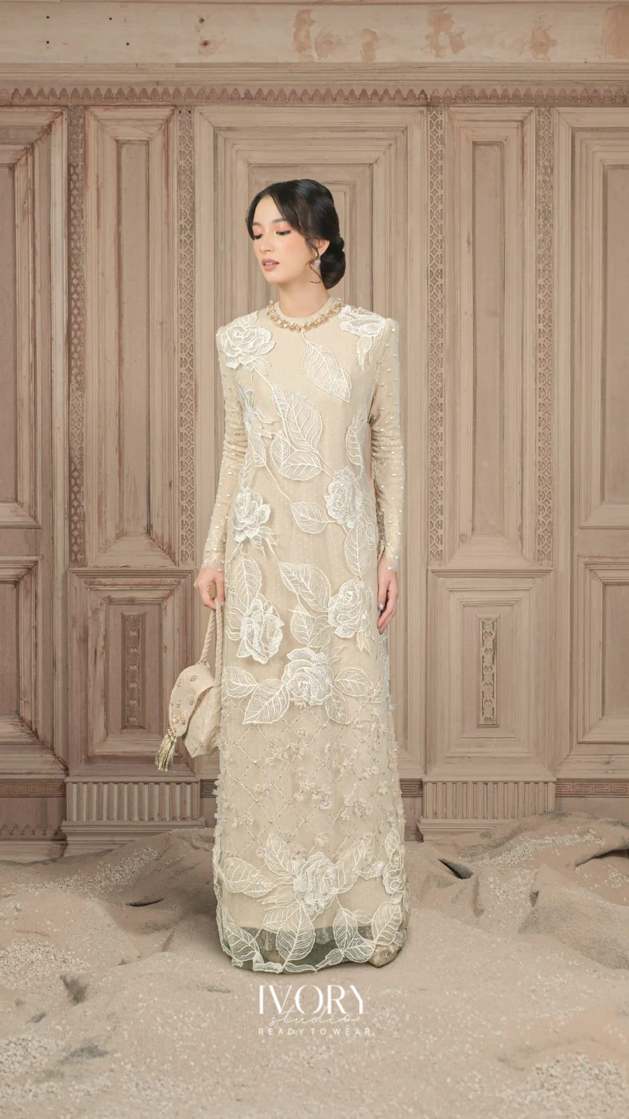 Miles & Moments | Winterfell Parade Dress in Beige