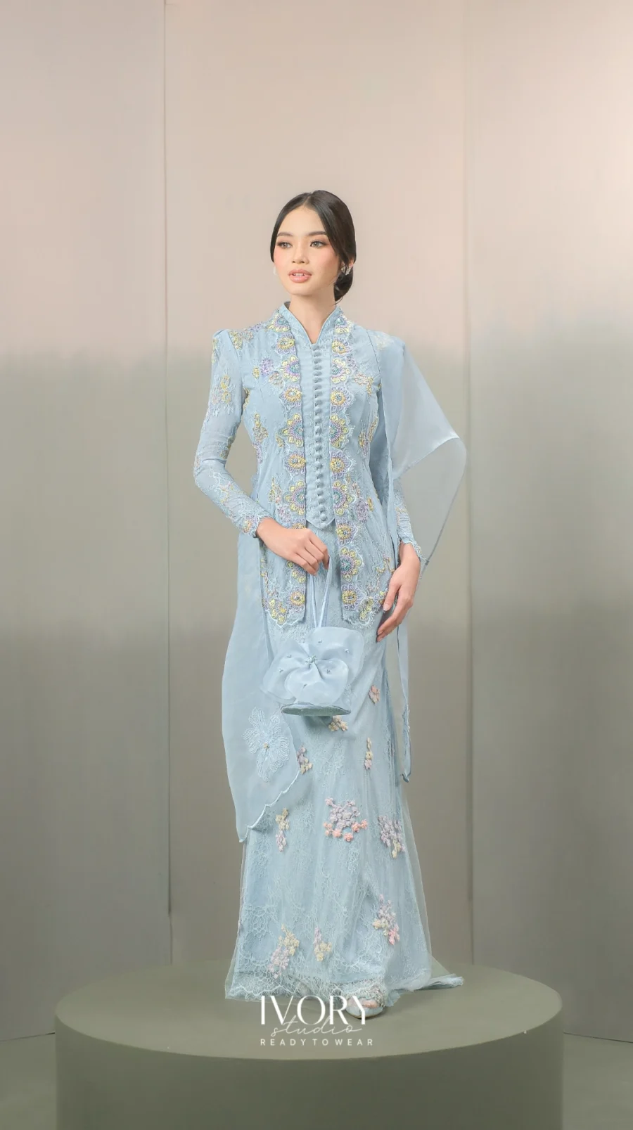 Anyaman Hikayat | Kisah Ratu Aji Bidara Putih Dress in Ice Blue