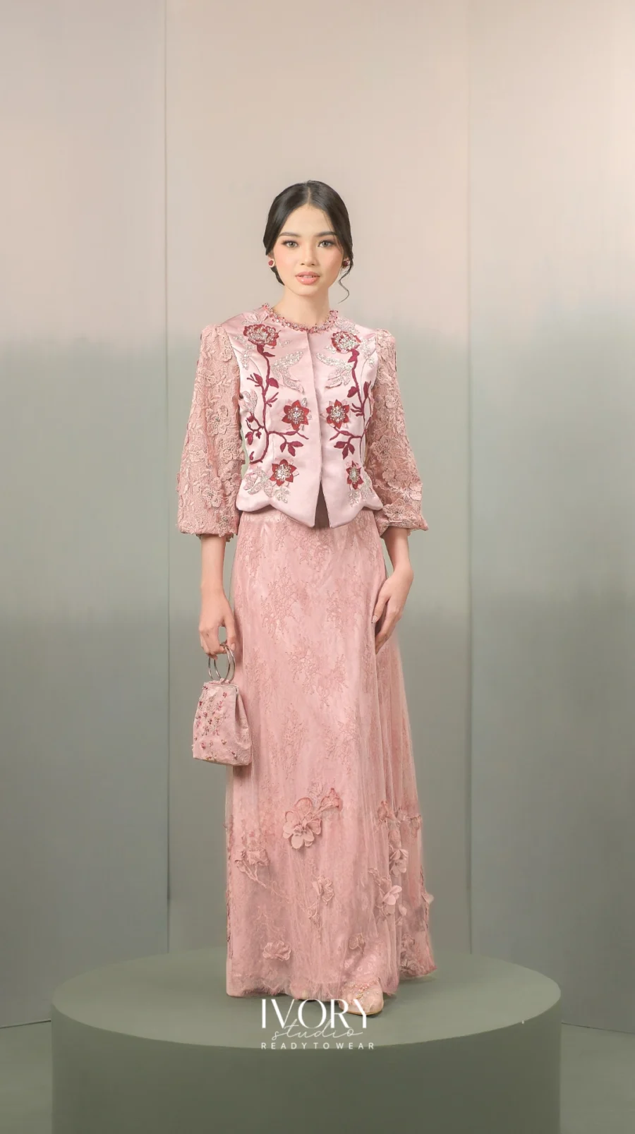 Anyaman Hikayat | Kisah Si Mirah Top & Skirt in Dusty Pink